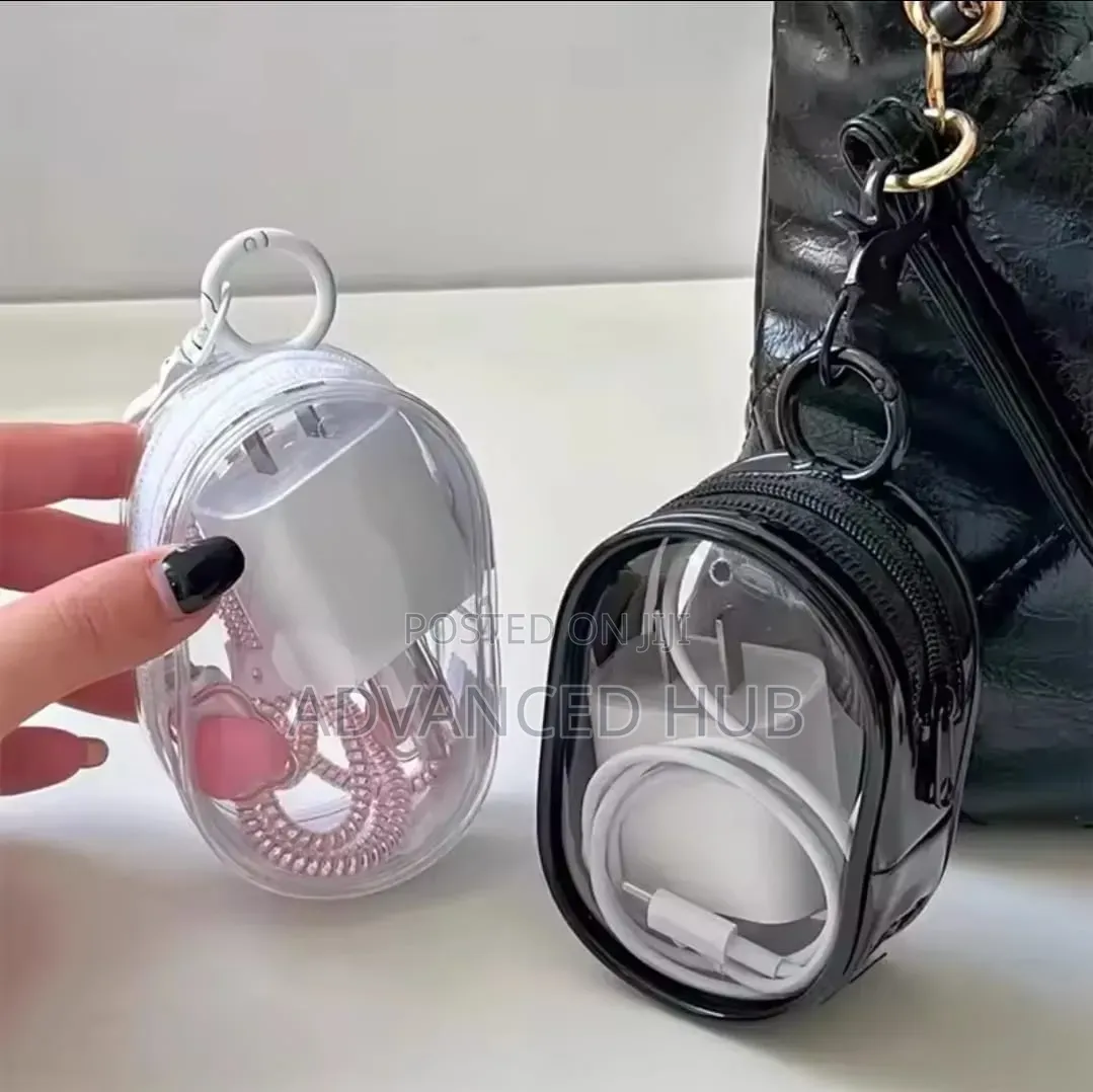 Portable Mini Clear Charger Storage Bag