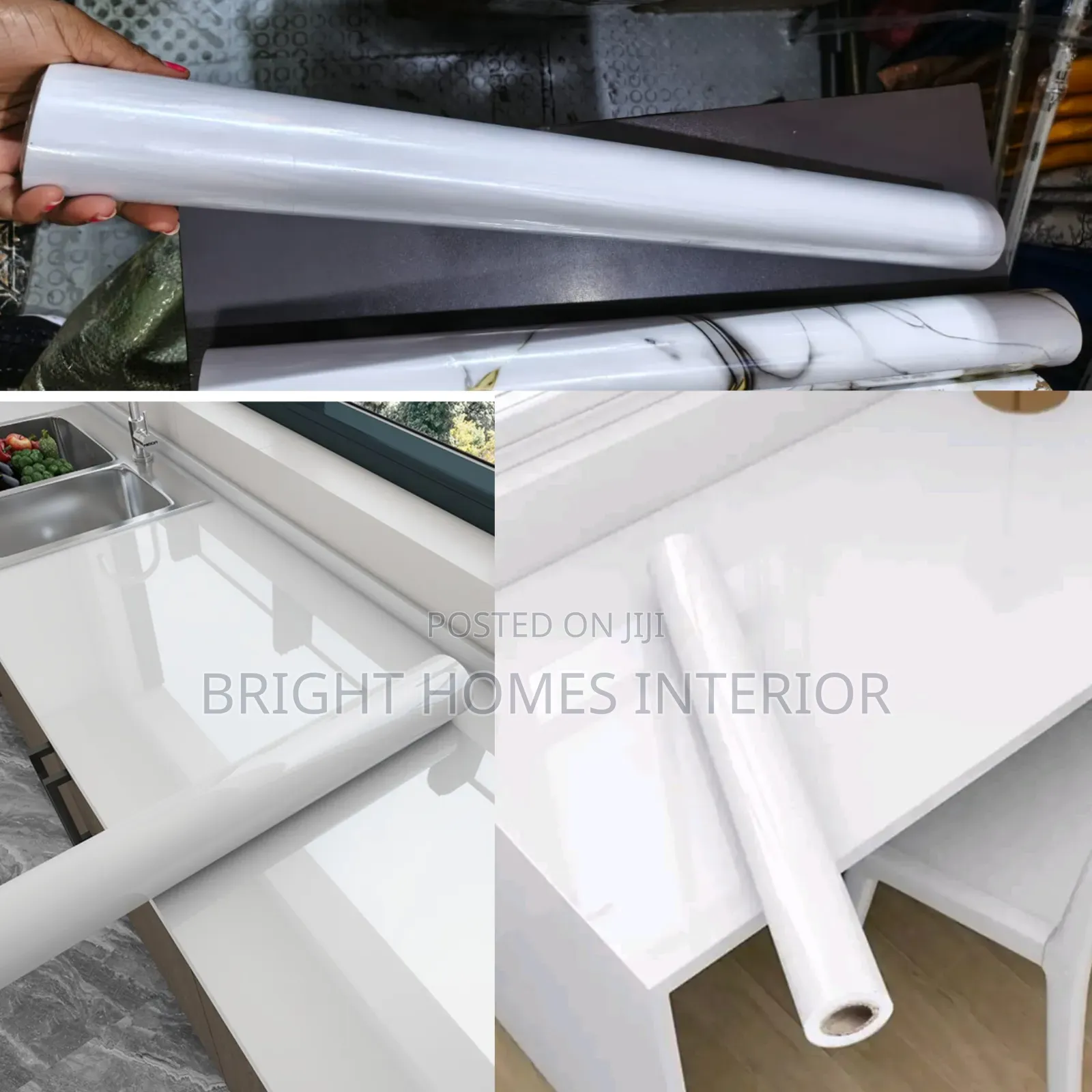 Plain White Glossy Self Adhesive Contact Paper Now Available