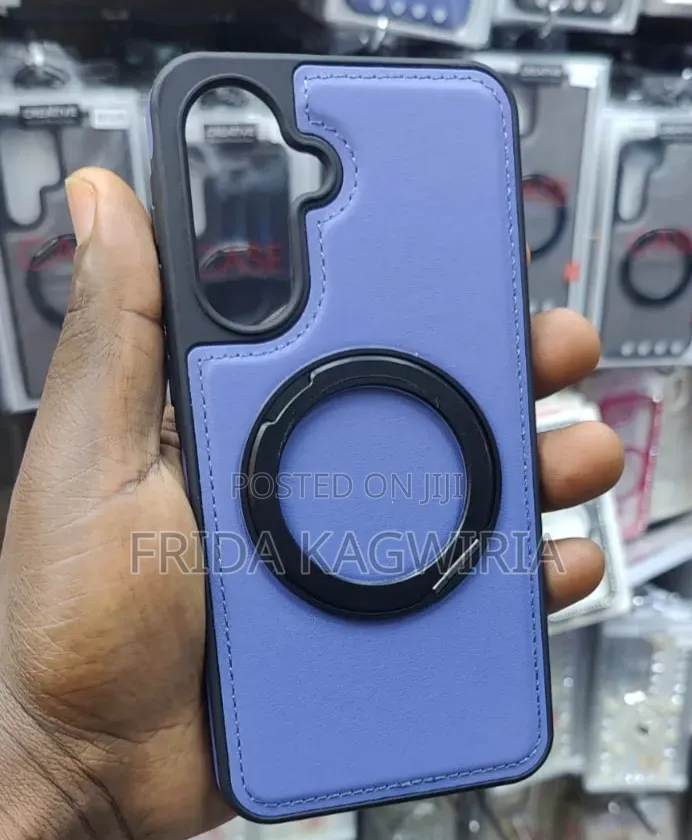 Samsung A17 Leather Back Cover With Stand