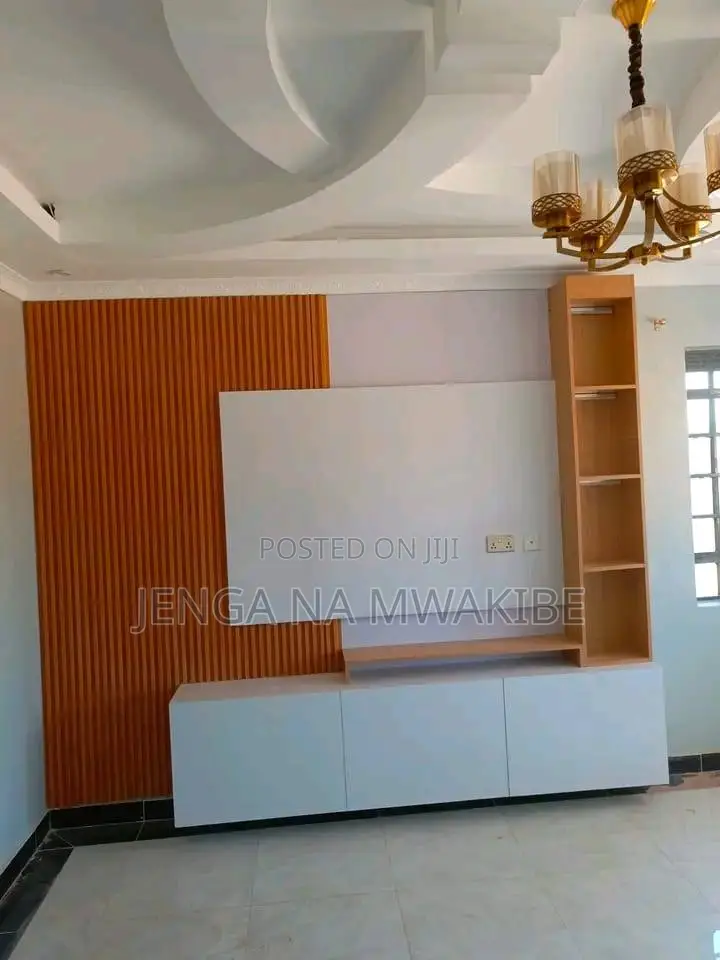 Flutted Panels and Marble Sheet Tv Stand Installation
