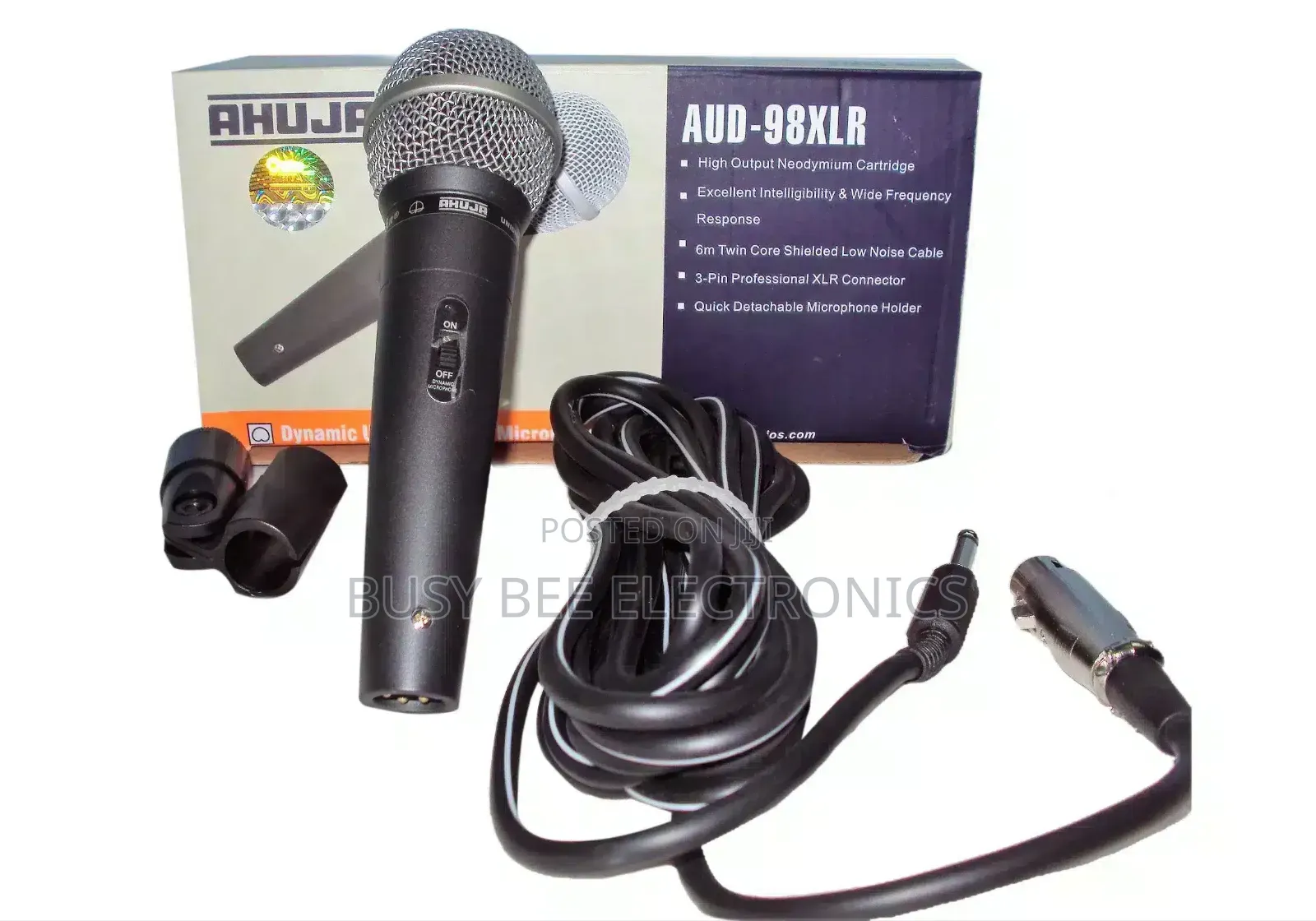 Ahuja Aud-98xlr Unidirectional Dynamic Microphone -Corded Mic