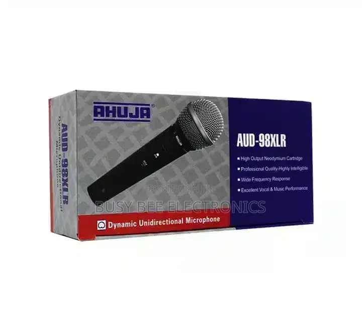 Ahuja Aud-98xlr Unidirectional Dynamic Microphone -Corded Mic