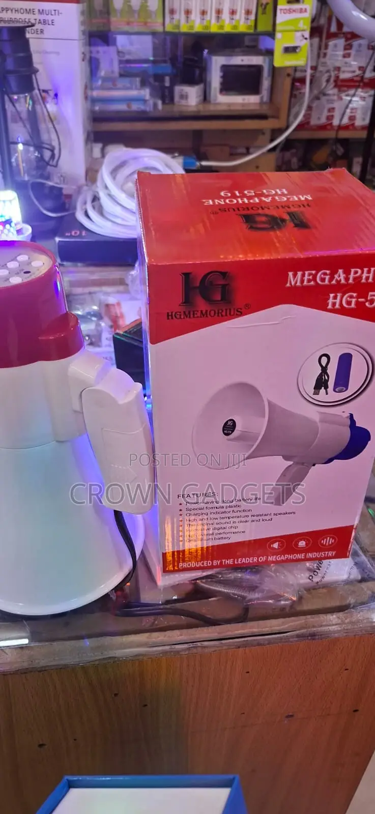 Rechargeable Megaphone Speaker Bluetooth Usb Sd Siren Mic