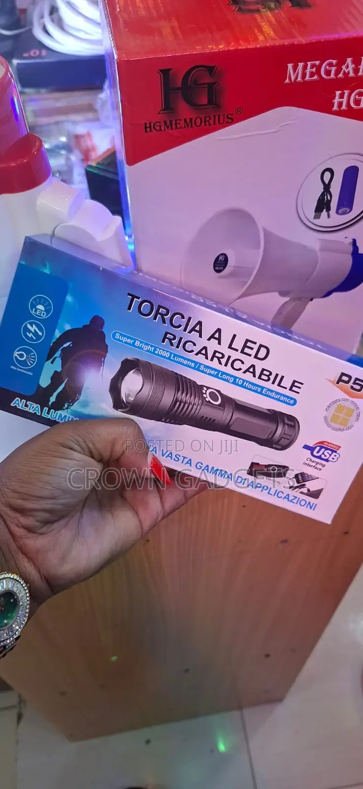 P50 Led Torch Usb Rechargeable Waterproof Flashlight