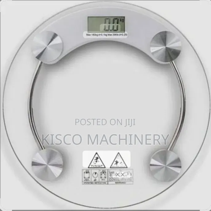 Weighing Bathroom Scale/Digital 180 Kg Round Glass Scale