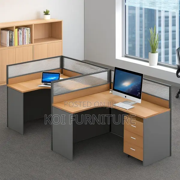 Office Workstation; Melanine Two Users MDF Office Workstations