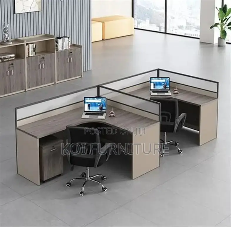 Office Workstation; Melanine Two Users MDF Office Workstations