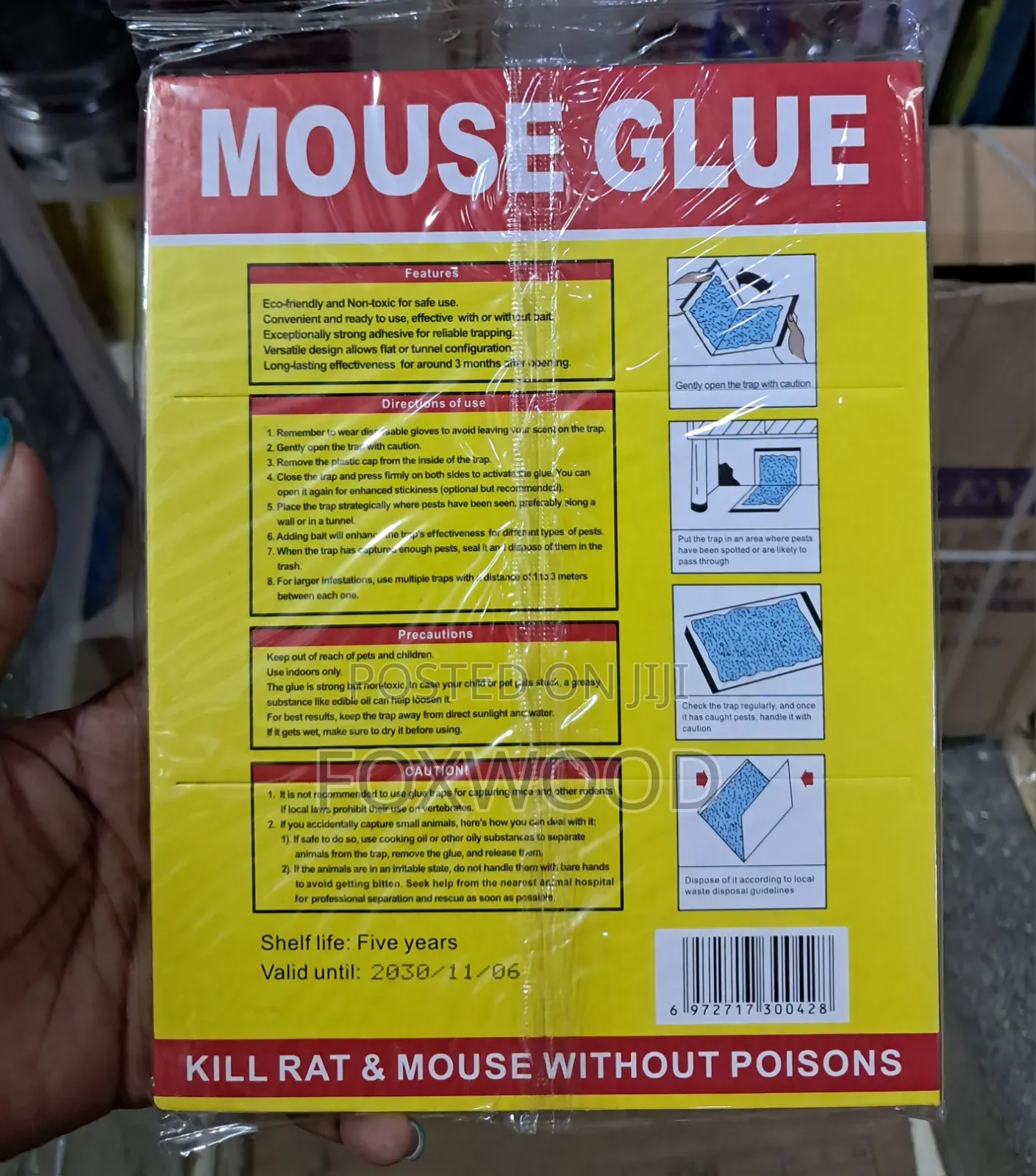 Rat Glue Trap Glue Board Mouse Catcher 3pcs