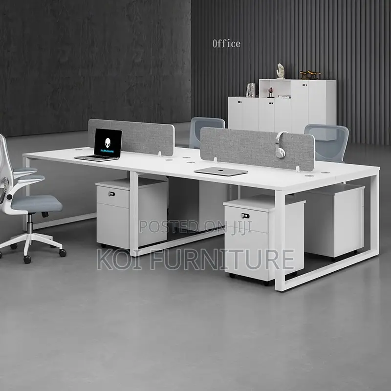 Office Desk; 4 Users Open Plan Office Workstation