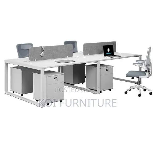 Office Desk; 4 Users Open Plan Office Workstation