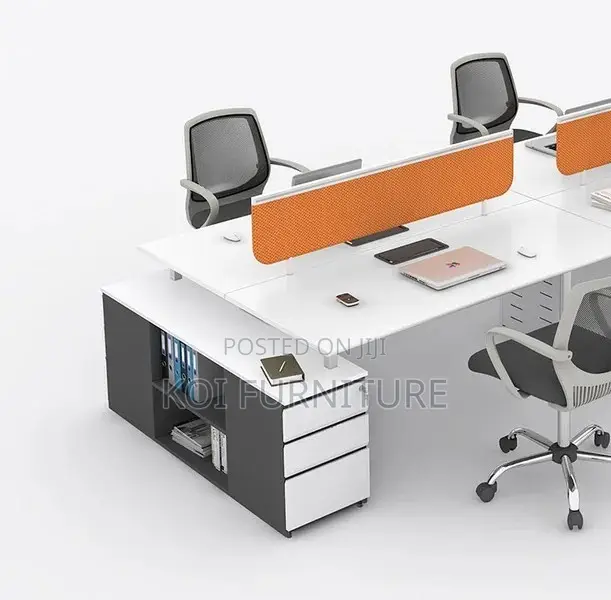 Office Desk; 4 Users Open Plan Office Workstation
