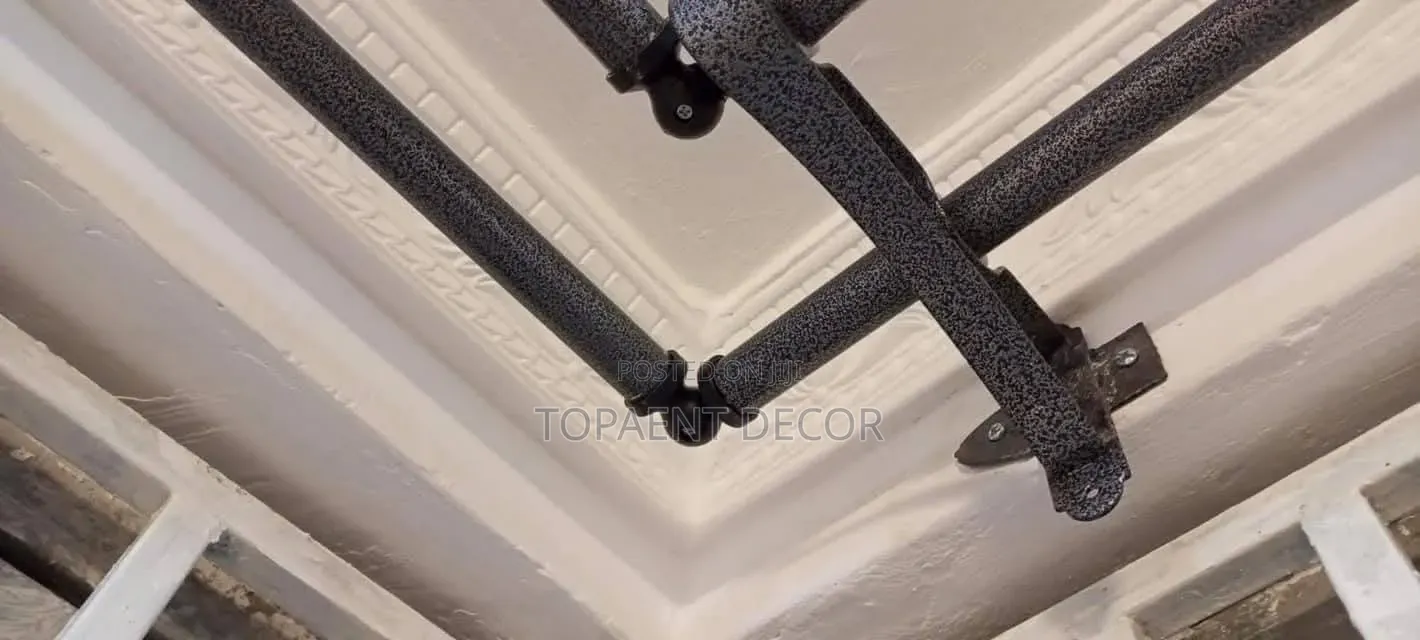 Powder Coated Curtain Rods With Quality Coating for Windows
