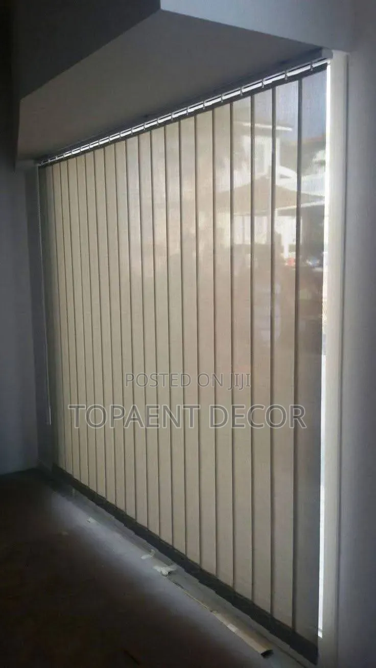Beige,Whole Window Coverage Window Vertical Blinds
