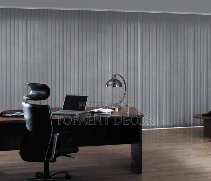 Light Grey,Wall to Wall Window Vertical Blinds