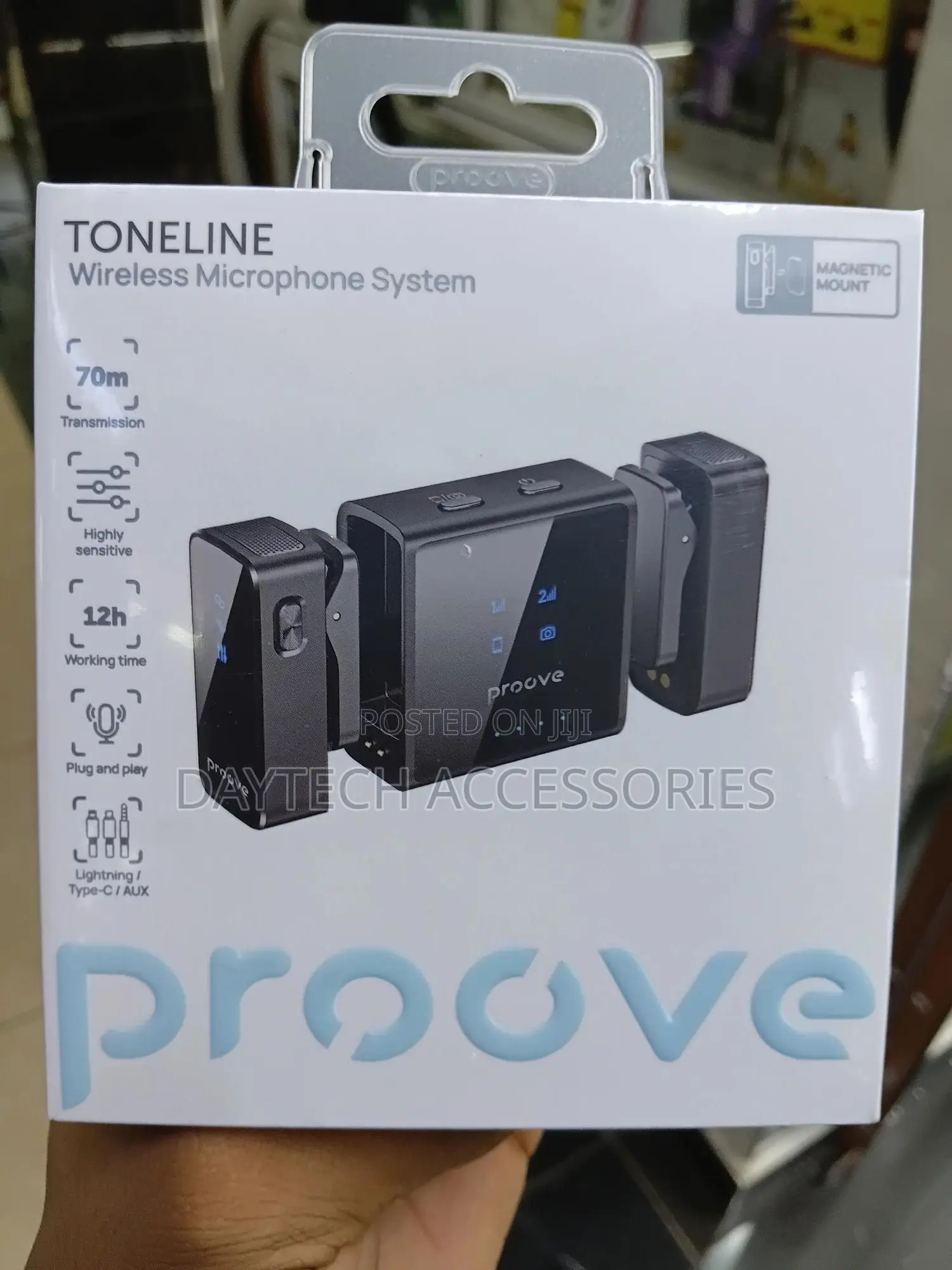 The Proove Toneline Wireless Lavalier Microphone in Black