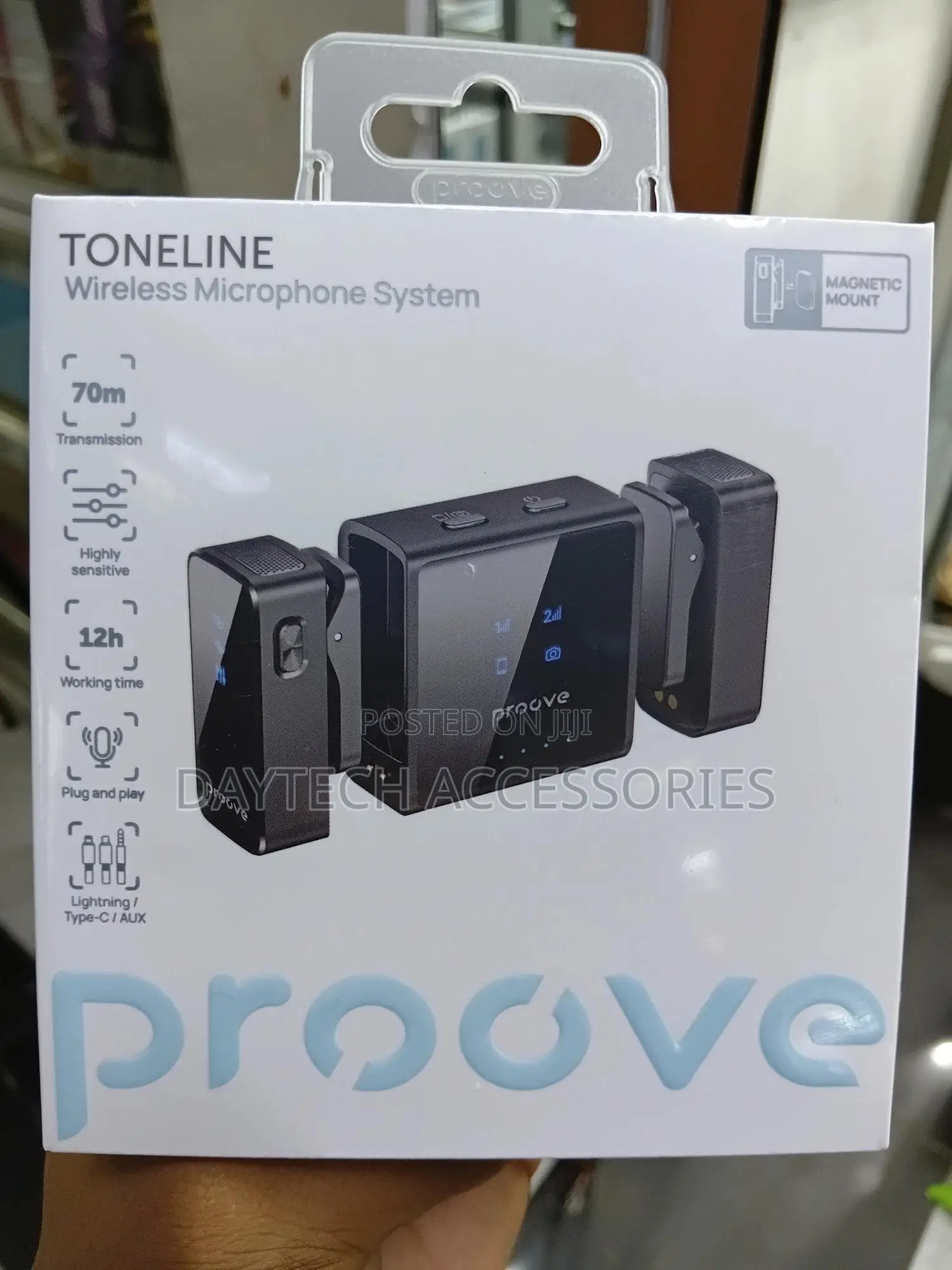 The Proove Toneline Wireless Lavalier Microphone in Black