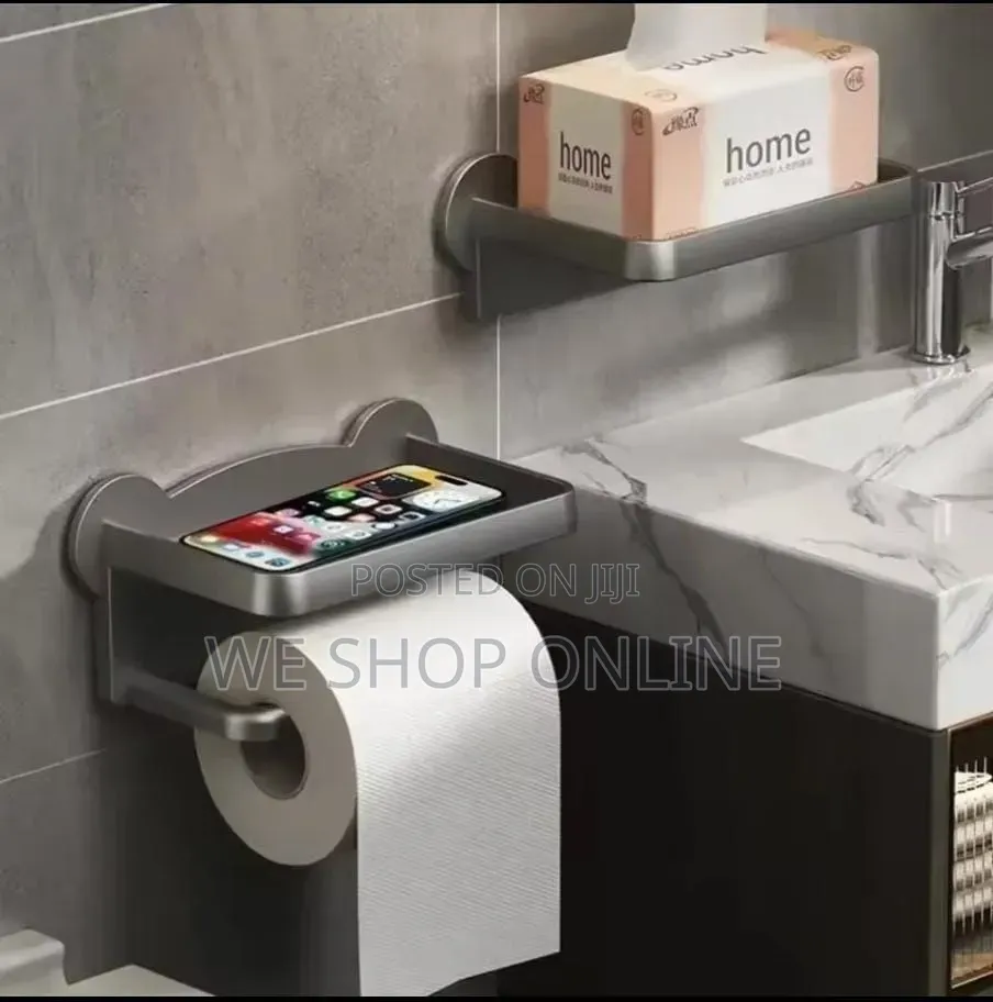 Punch Free Toilet Paper Holder