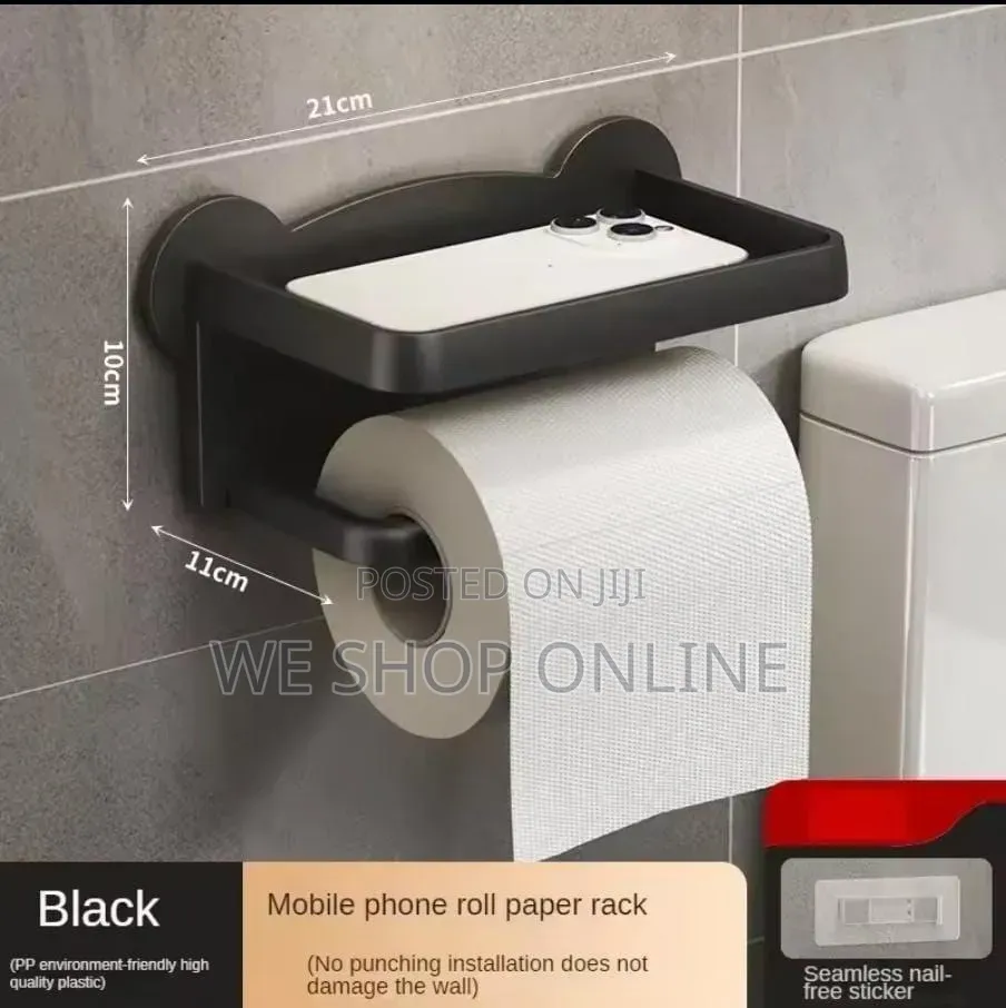 Punch Free Toilet Paper Holder