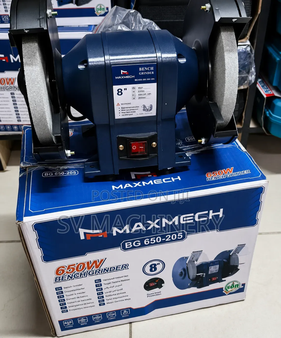 Heavy Duty 8" 650w Maxmech Bench Grinder