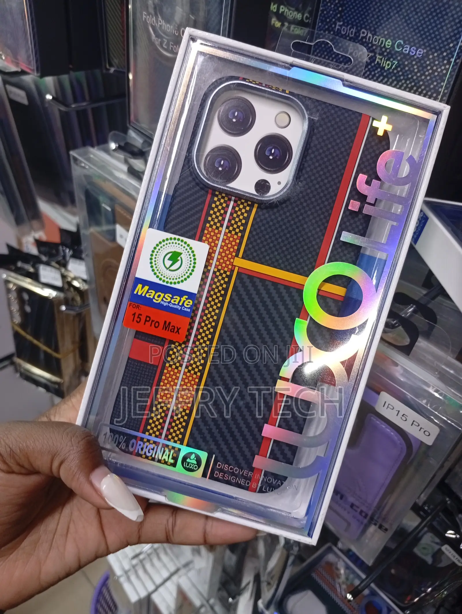 Luxo Life Protective Case Engineered for the iPhone 15 Pro Max.