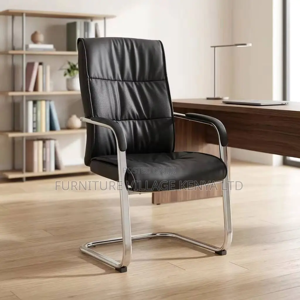 Leather Non-Swivel Executive Conference Chair