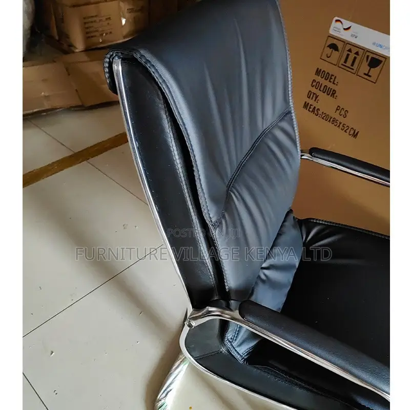 Leather Non-Swivel Executive Conference Chair