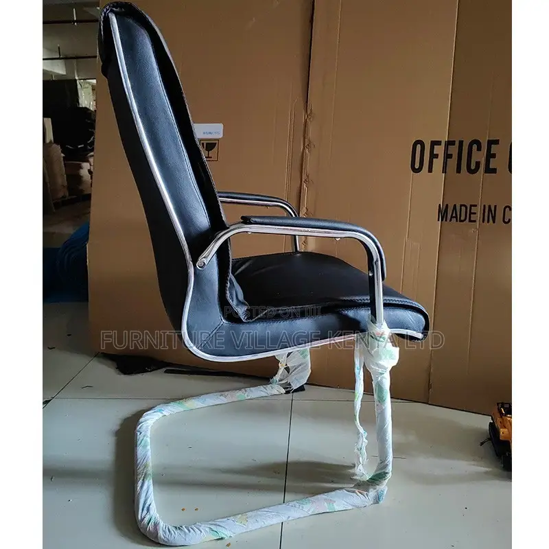 Leather Non-Swivel Executive Conference Chair