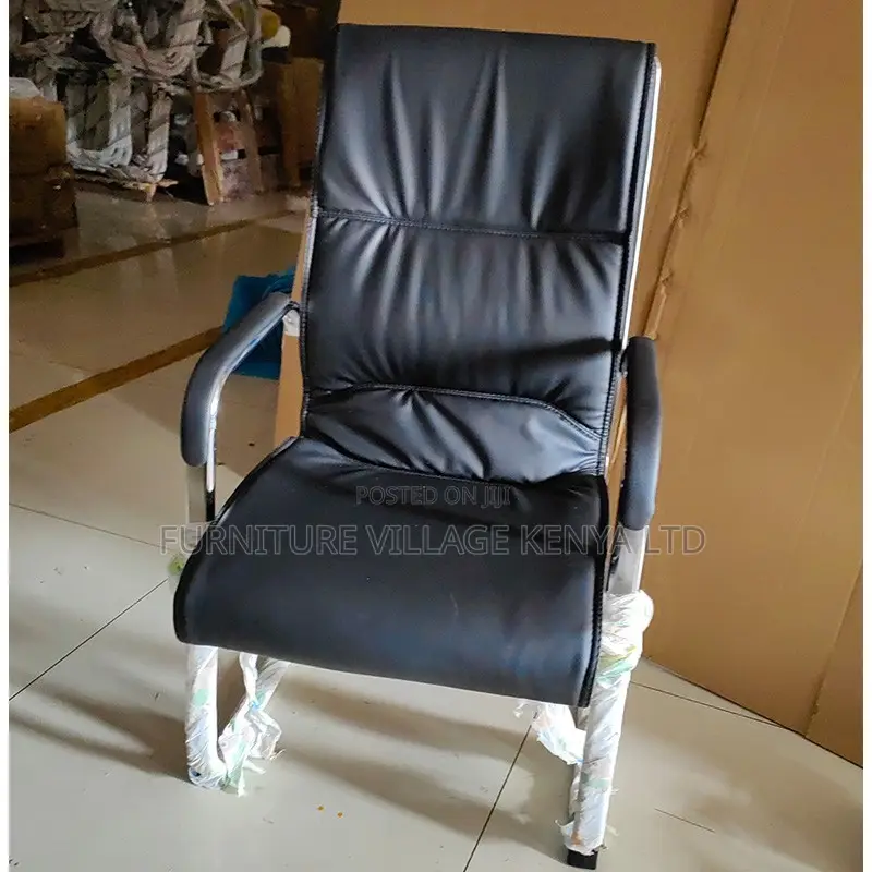Leather Non-Swivel Executive Conference Chair
