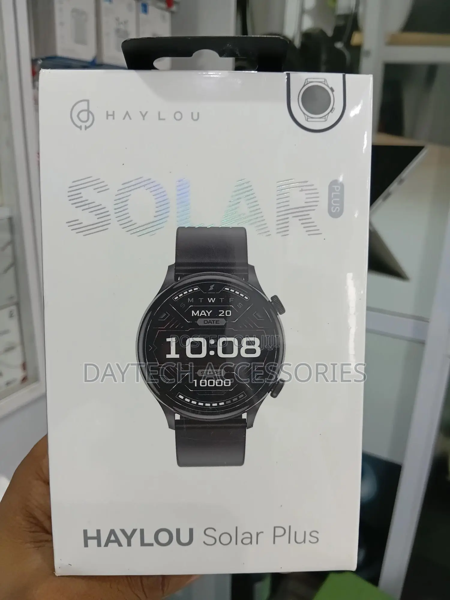 This Is a Haylou Solar Plus Rt3 Smartwatch in Black.