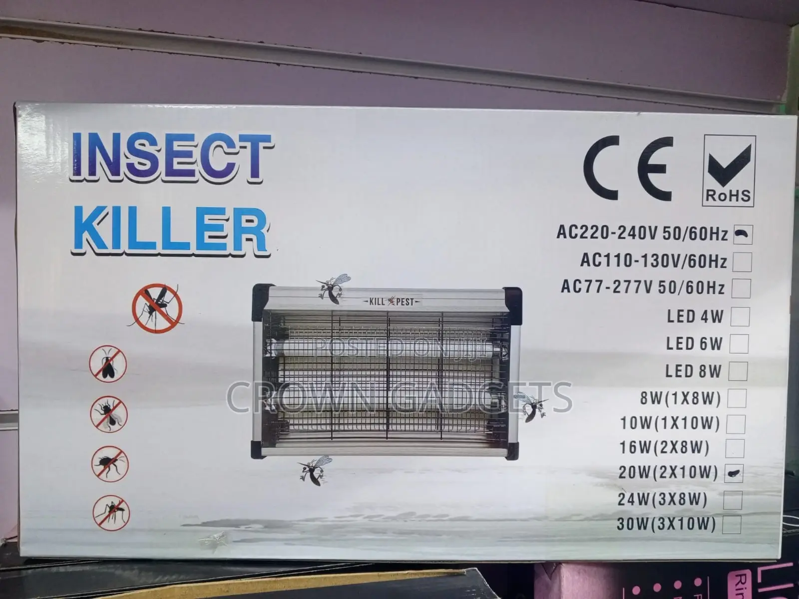 20w Uv Mosquito Killer Machine Ac220-240v Indoor Use