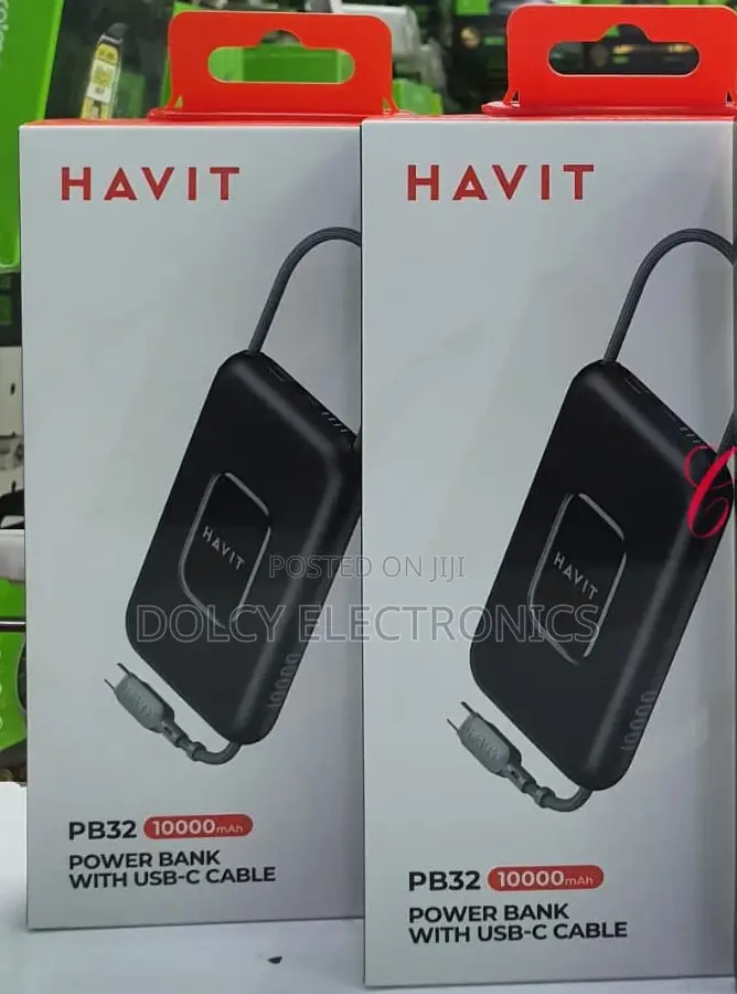 Havit Pb32 22.5w 10,000mah Power Bank With Usb C Cable
