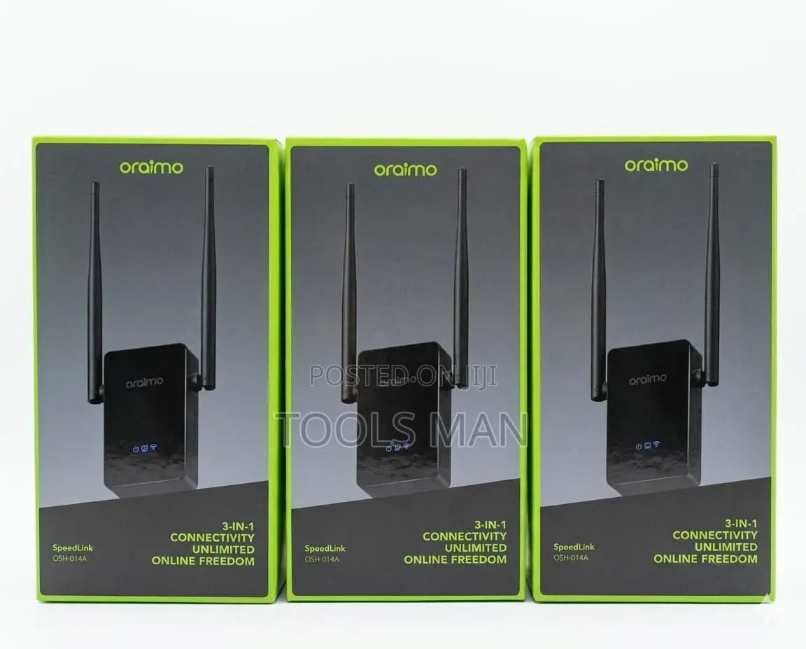 Oraimo Speedlink Osh-014a 3-in-1 Wifi Range Extender Booster.