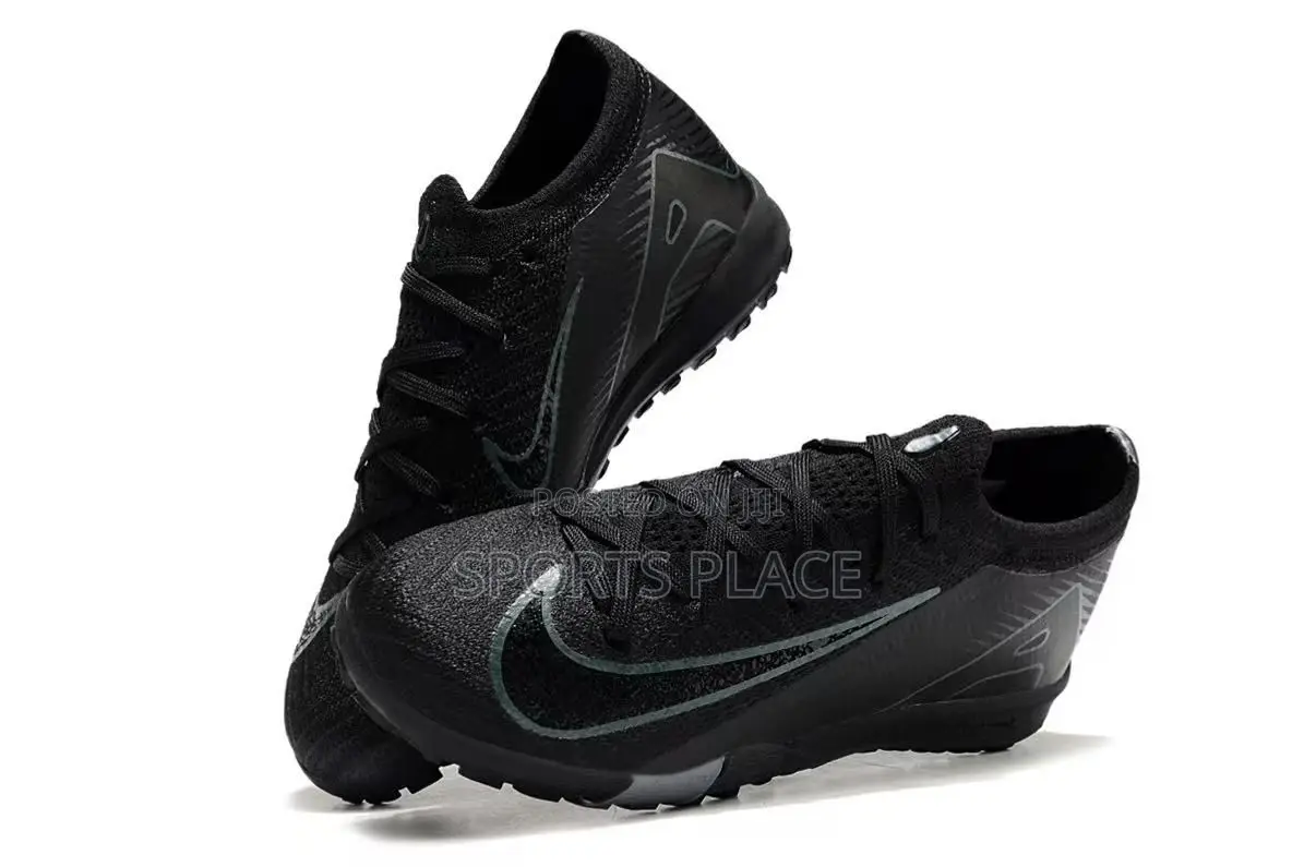 Black Air Zoom Trainers Kids Soccer Trainers Boots