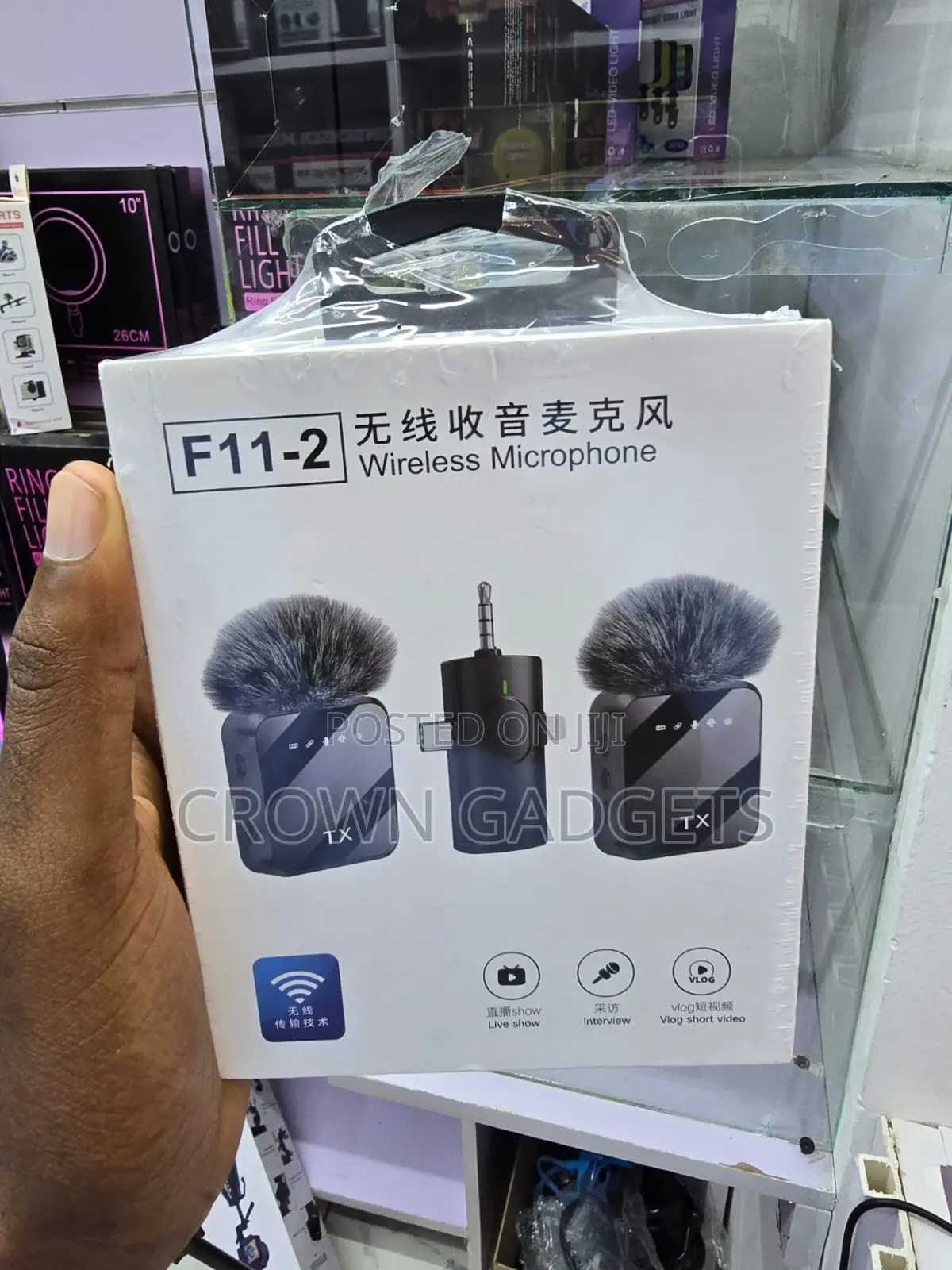F11-2 Wireless Microphone Lightning Type-C 3.5mm Kit