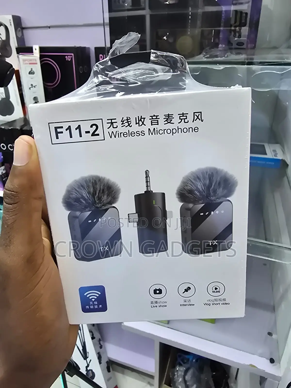 F11-2 Wireless Lavalier Mic for Camera Phone Streaming