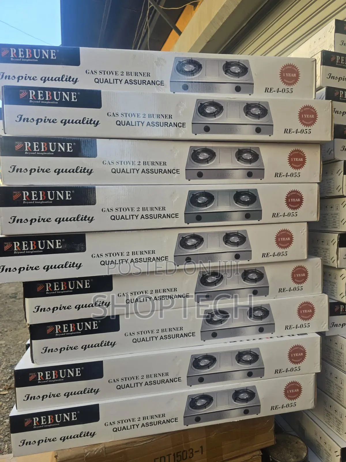 Rebune Double Burner Gas Stove Cooker