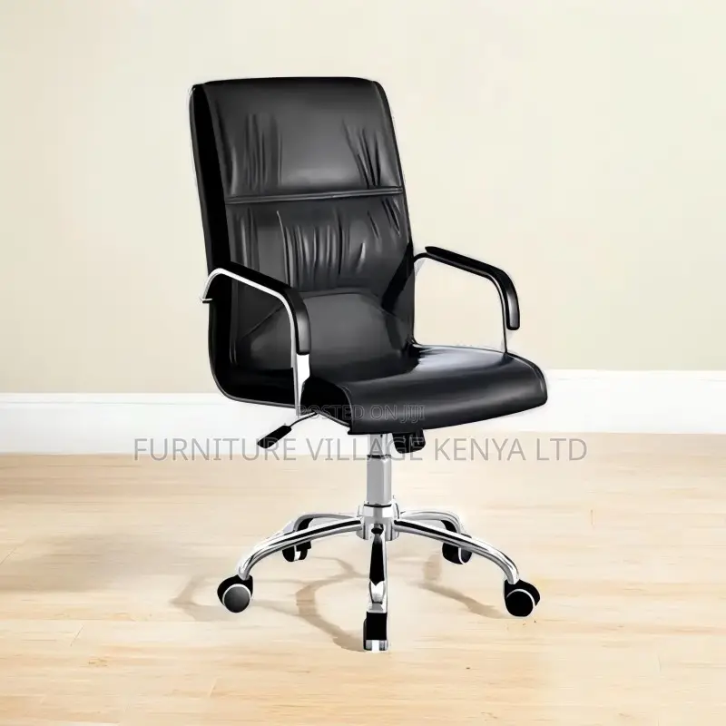 Swivel Leather Office Workstation Chair