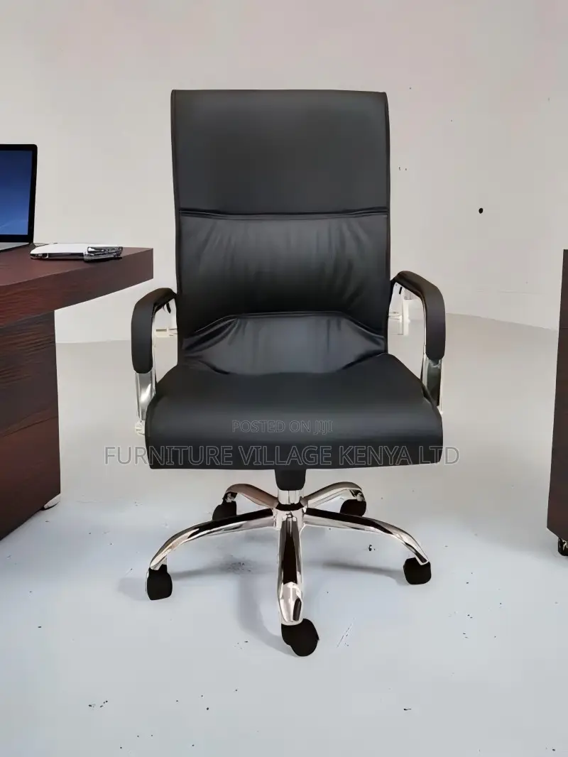 Swivel Leather Office Workstation Chair