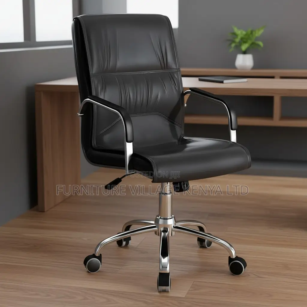 Swivel Leather Office Workstation Chair