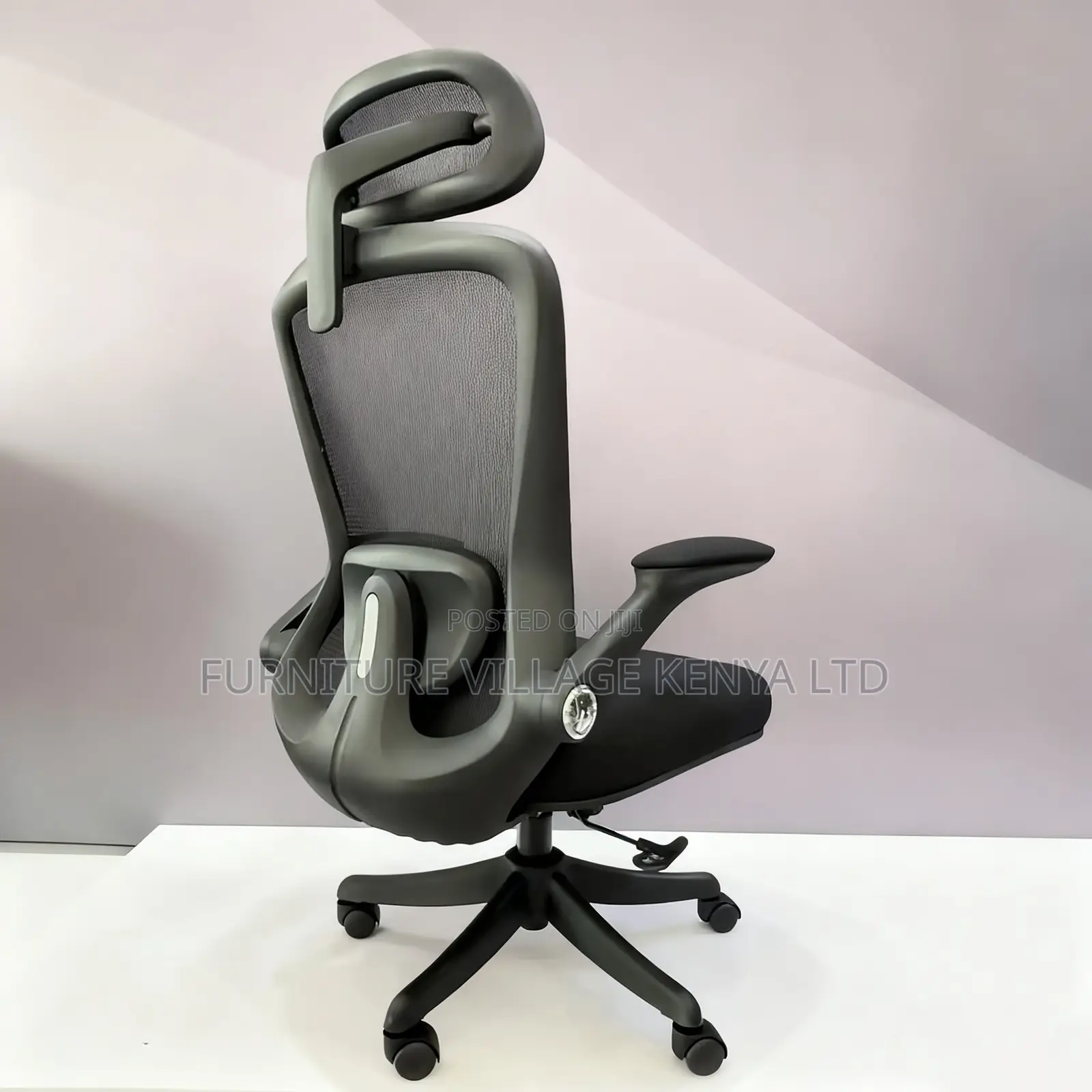 Mesh Ergonomic Workstation Chair With Flip Armrest