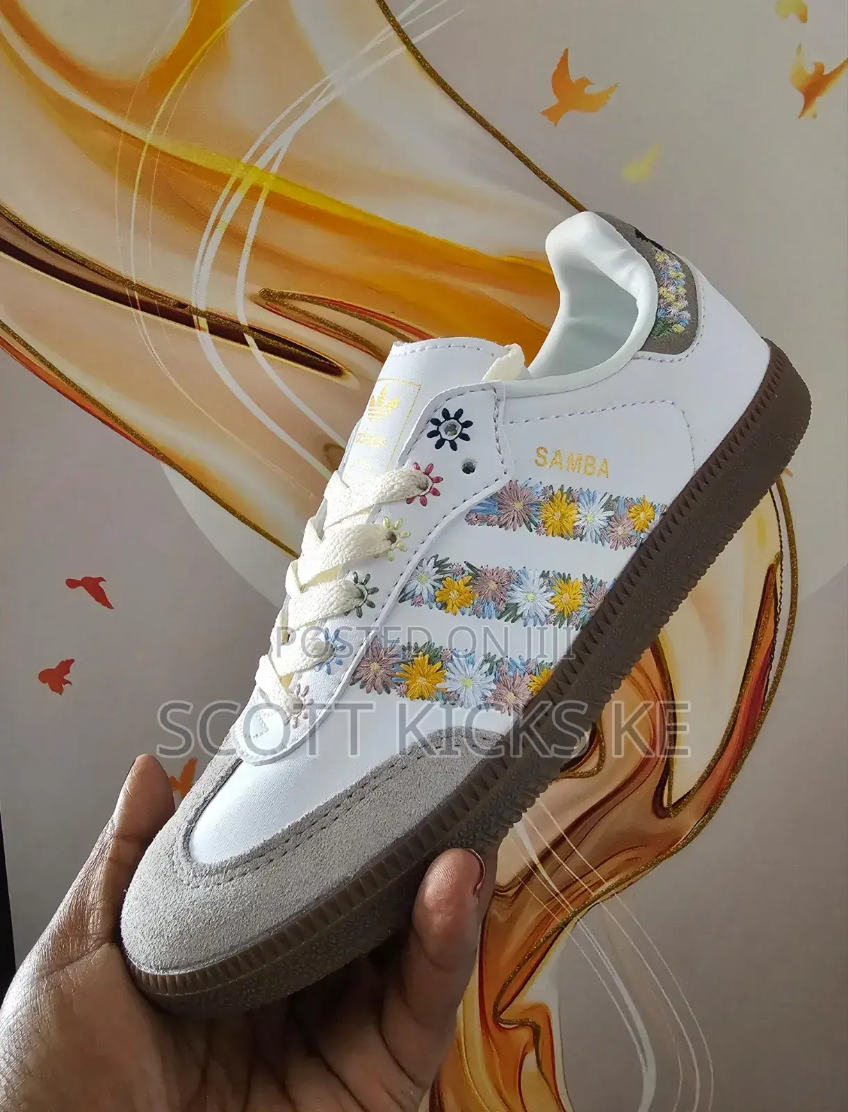 Adidas Samba Og Satin 'Floral Cloud White Clear Granite'