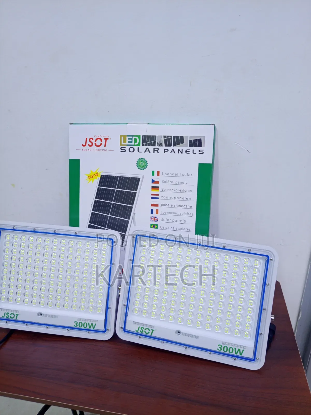 Jsot T-Hd 2 in 1 300w+300w Solar Powered Security Floodlight