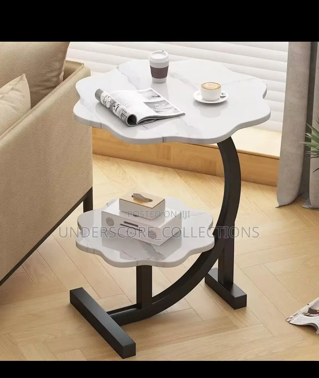 Double Layer Flower Shaped Side Table