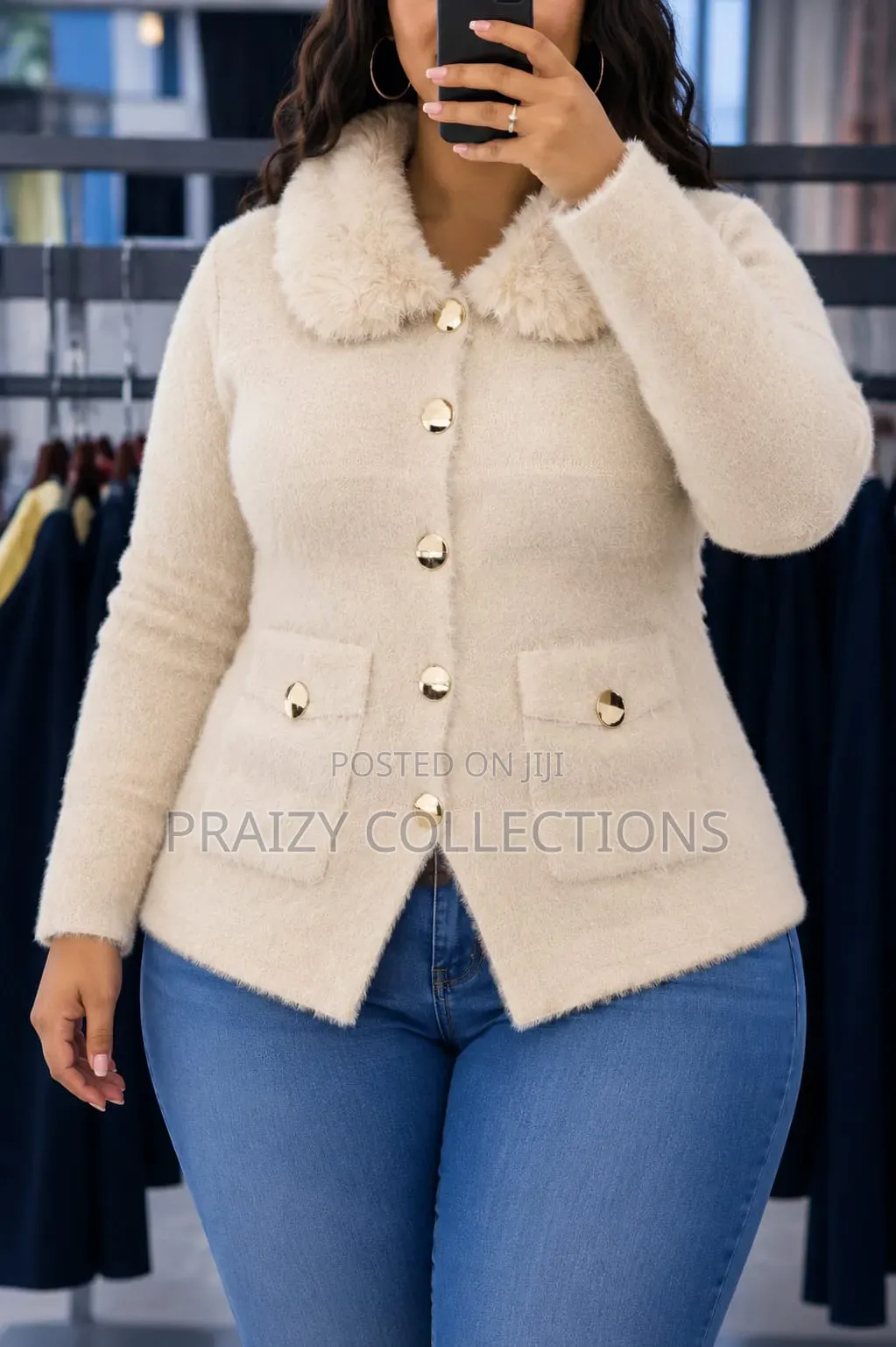 Luxury Warmth, Timeless Style Blend Coat - Soft Fur Collar