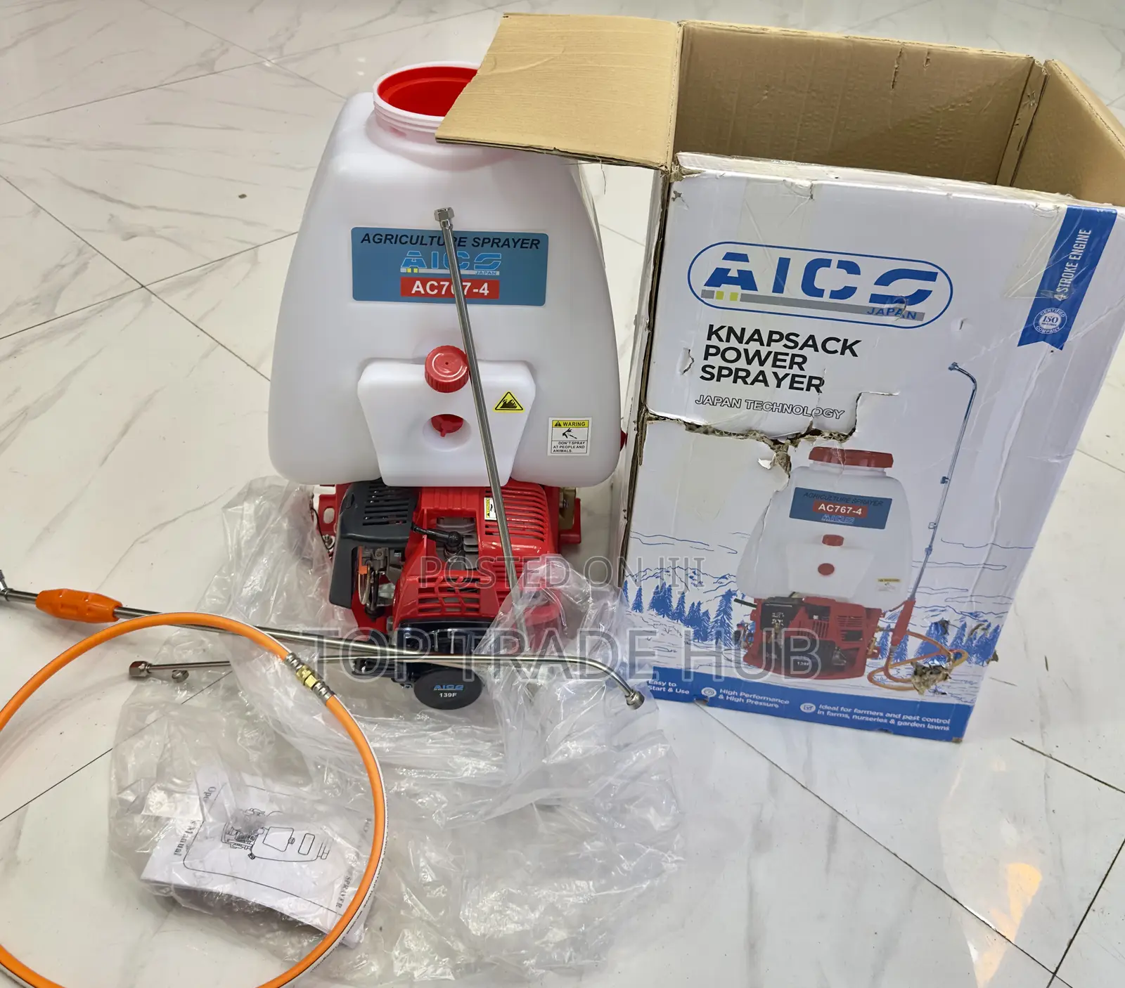 Aico Japan Agricultural Petrol Knapsack Power Sprayer 4 Stroke