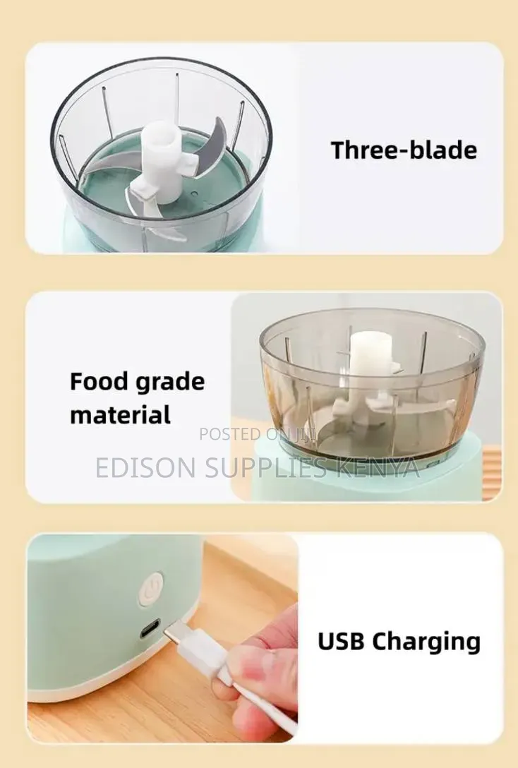 Food Processor Rechargeable Mini Food Processor, Chopper, Meat Mincer