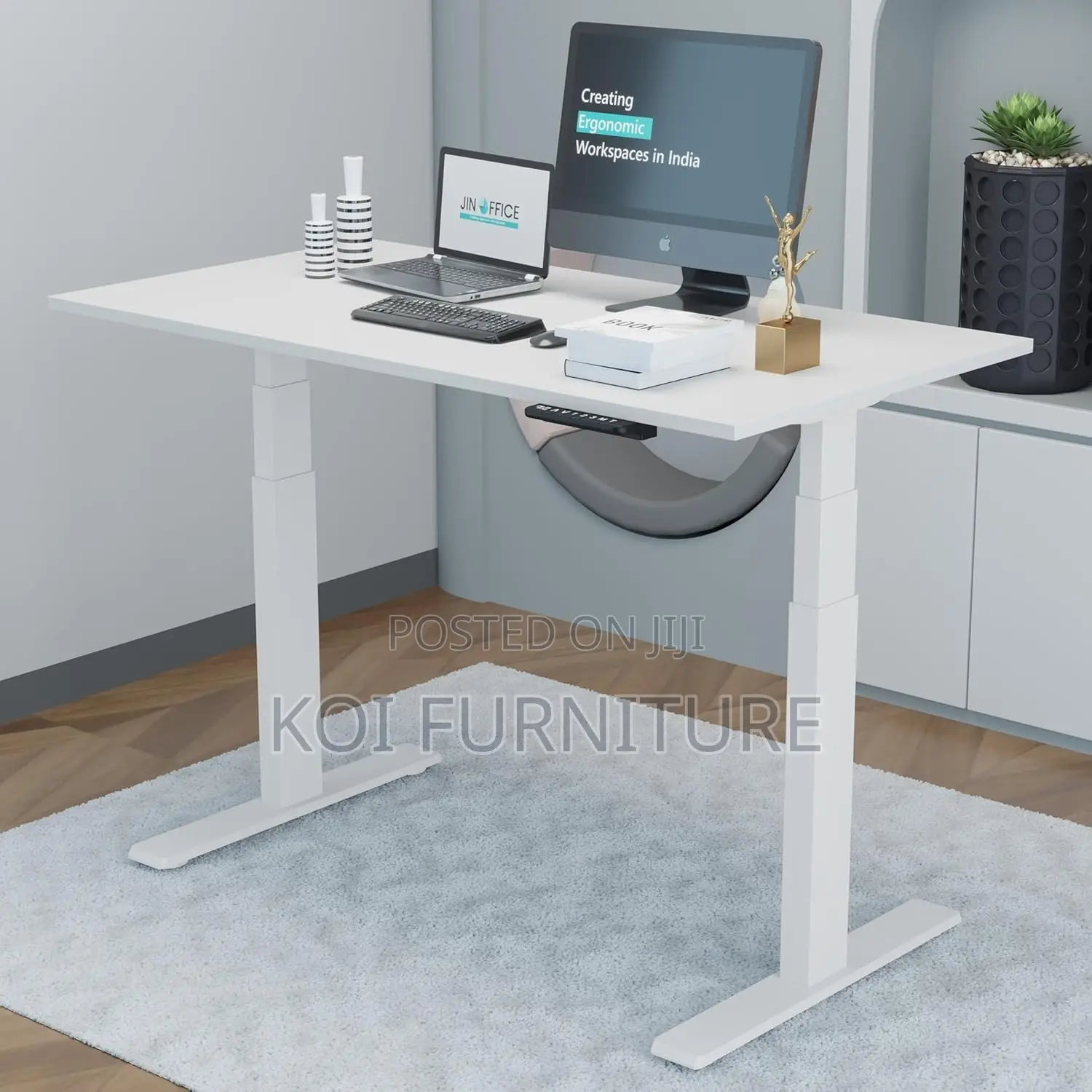 Office Desk; 1.2 Meters Electric Adjustable Home Office Desks