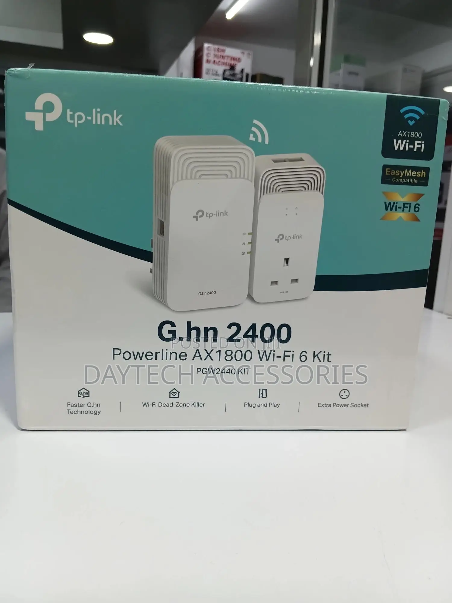 This Is a Tp-Link Pgw2440 Kit G.Hn2400 Powerline Ax1800 Wi-Fi 6 Kit.