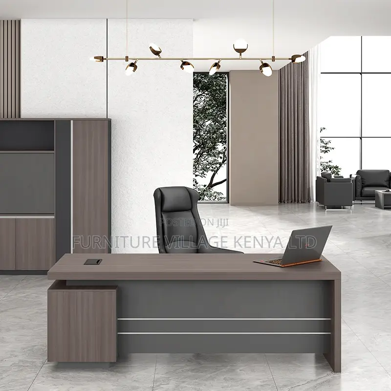1.6 Meters L-Shaped Imported Wooden Boss Table