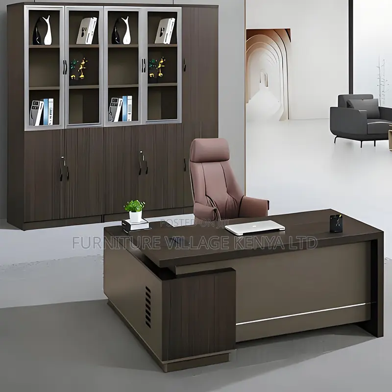 1.6 Meters L-Shaped Imported Wooden Boss Table